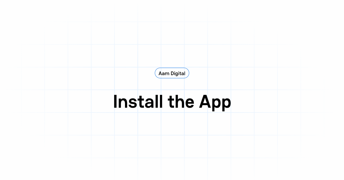 Install the App | Aam Digital - Support Center
