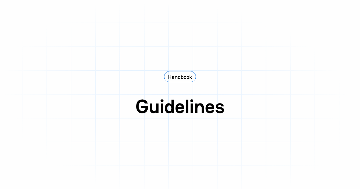 Guidelines | Handbook
