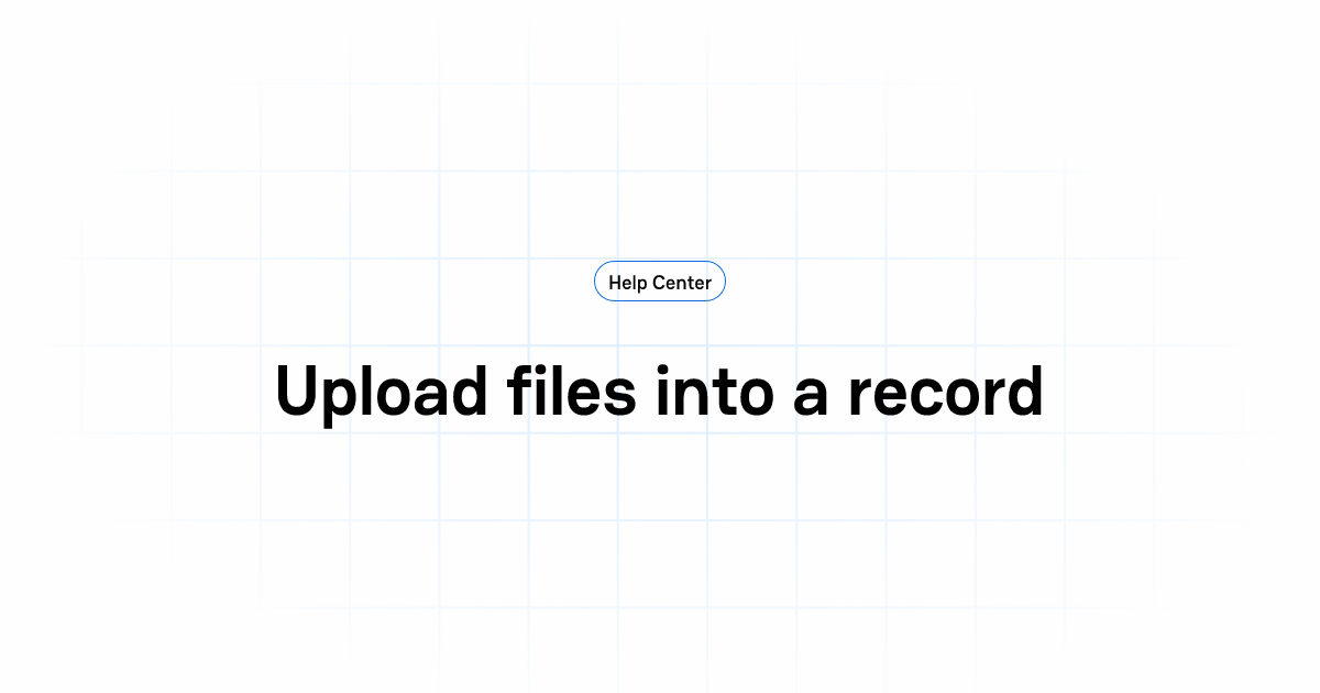 Upload files into a record | Vsimple Knowledge Base