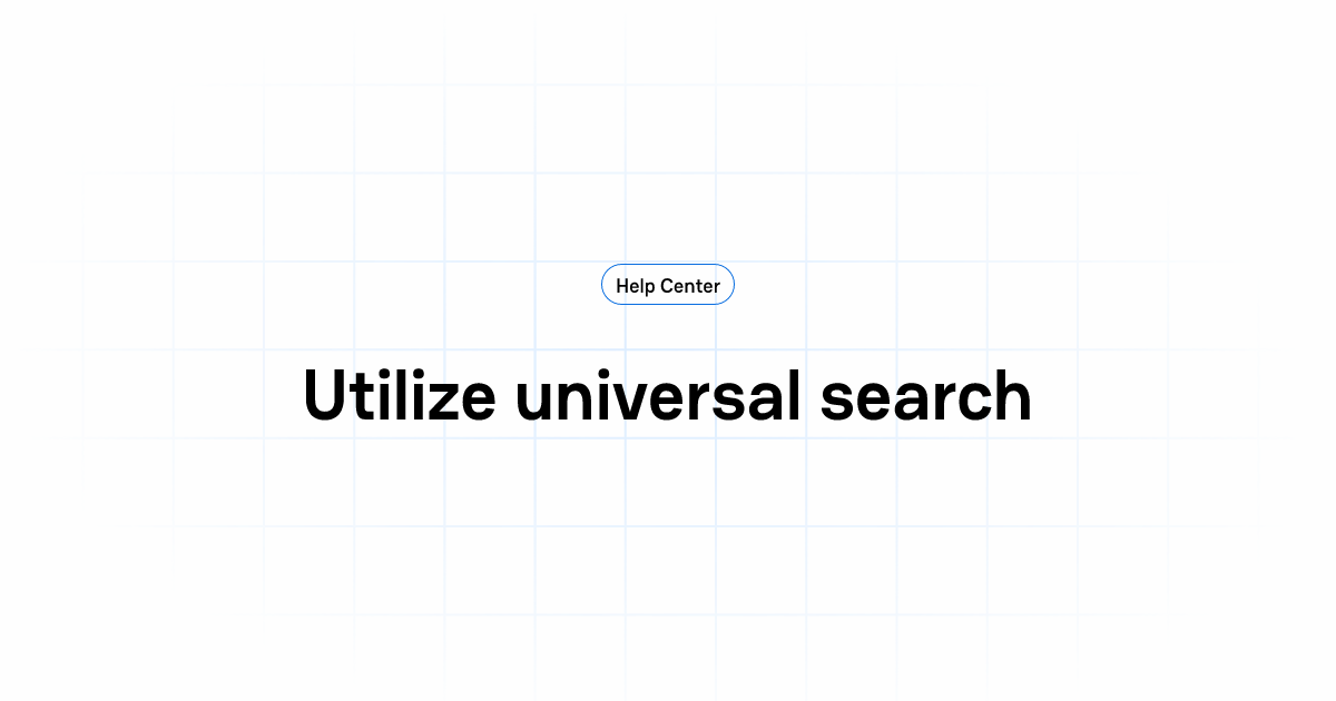 Utilize universal search | Vsimple Knowledge Base